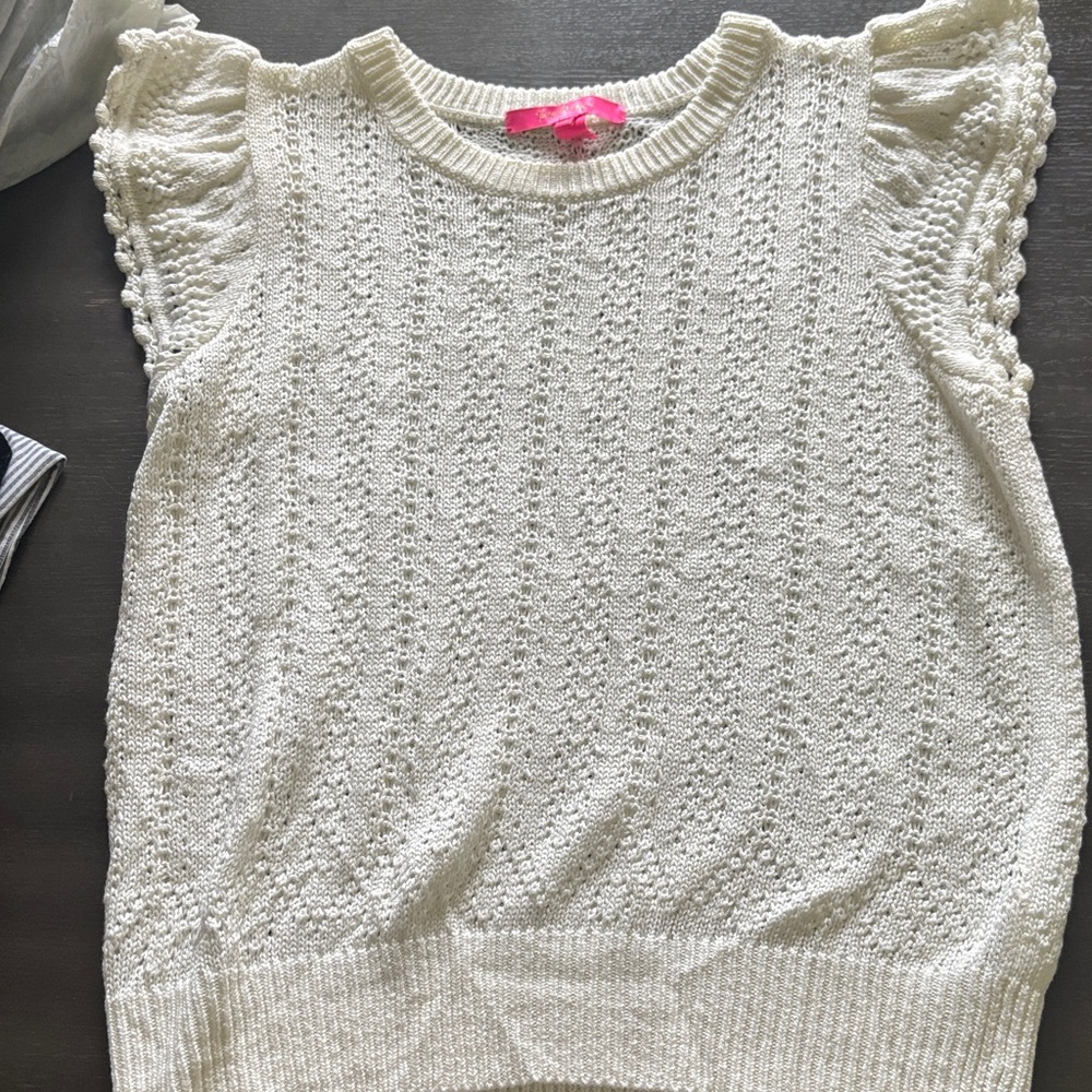 Lilly Pulitzer Cream Knit Sweater Top